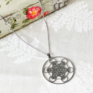 Cubo Metatron em aço inoxidável - PrateadoCubo Metatron em aço inoxidável - Prateado