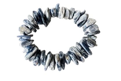 Pulseira de cianita azul- Espada do Arcanjo Miguel (Cristais grandes)