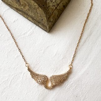 Fio com asas de anjo com zircóniasFio com asas de anjo com zircónias