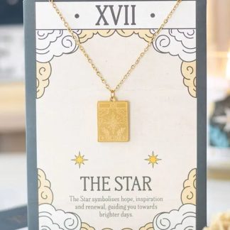 Pingente com Carta de Tarot Vintage Estrela (fio incluído)