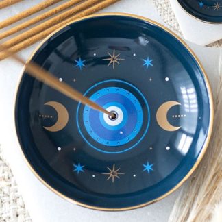 Placa Porta-Incensos Cerâmica Olho Turco