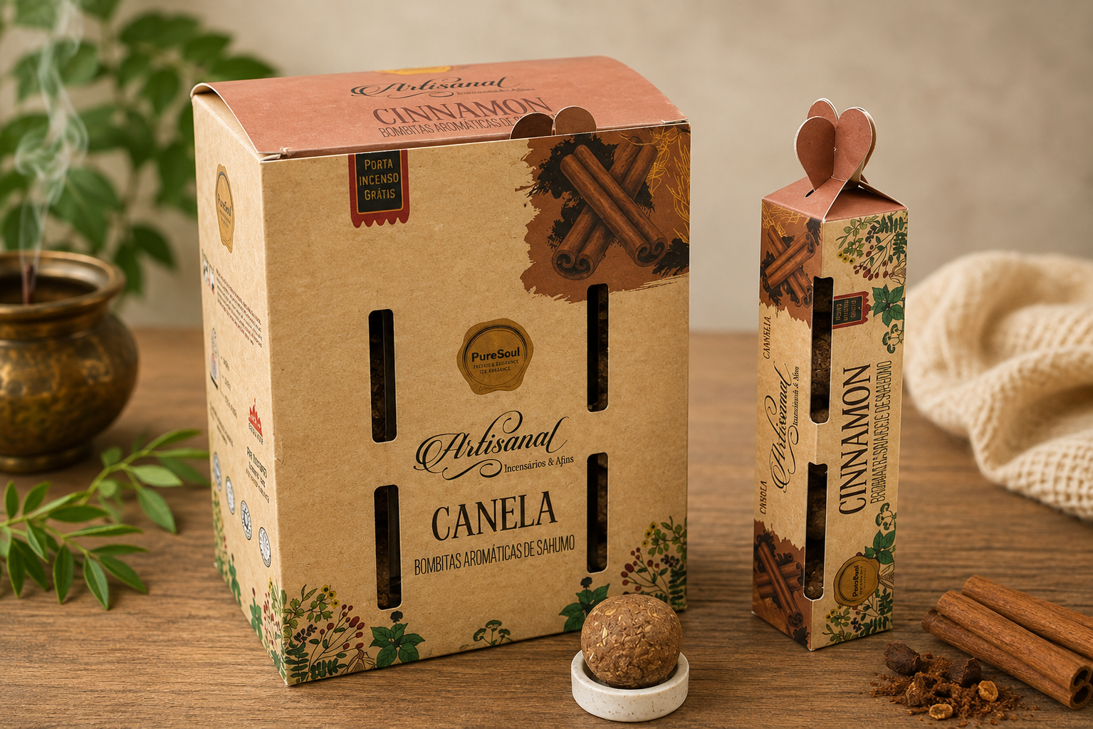 Bombitas Aromáticas de Sahumo – Canela (Cinnamon)